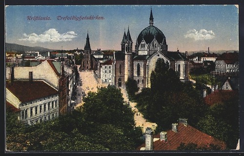 Ansichtskarte kristiania - ansichtskarte,