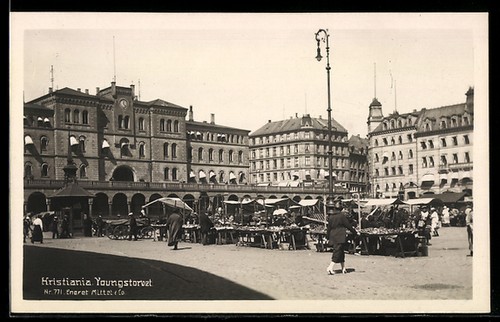 Ansichtskarte kristiania - ansichtskarte,