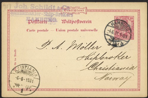 Deutsches reich ganzsache 1901 - deutsches,