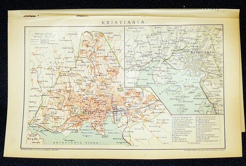 Kristiania oslo stadtplan - kristiania,
