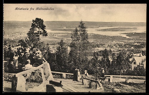 Kristiania fra holmenkollen - kristiania,,
