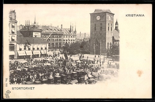 Ansichtskarte kristiania - ansichtskarte,