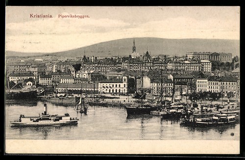 Ansichtskarte kristiania - ansichtskarte,