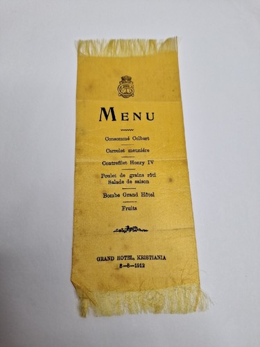 Antike speisekarte 1912 aus - antike,