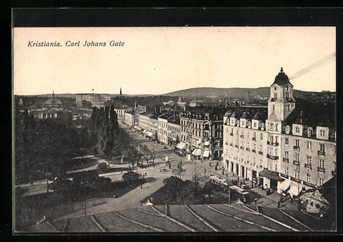 Kristiania carl johans - kristiania,, gate