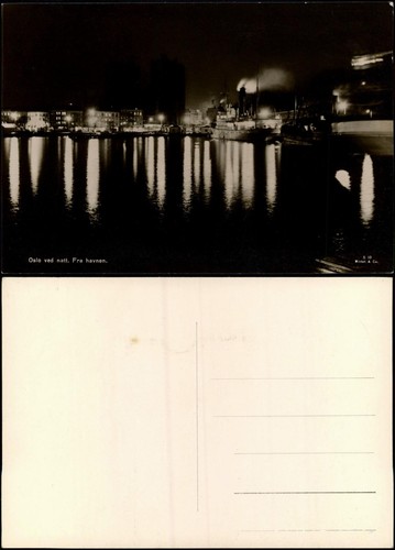 Postcard oslo kristiania hafen - postcard,