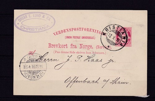 Norwegen ganzsache karte von - karte,