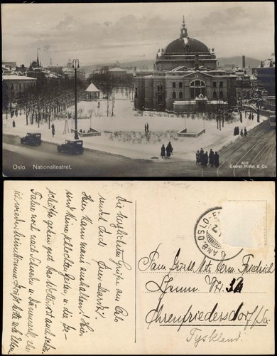 Postcard oslo kristiania - oslo,