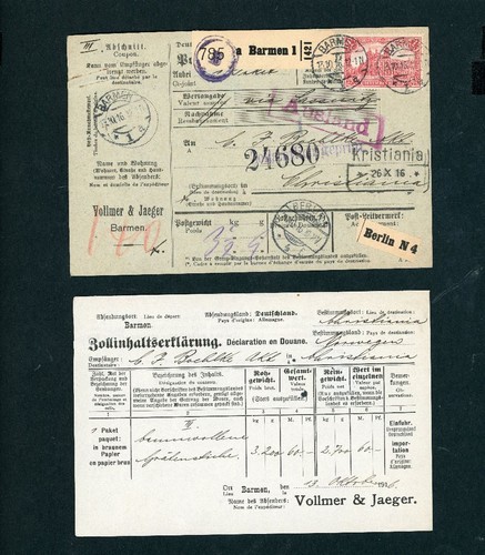 Reich paketkarte - dt., +