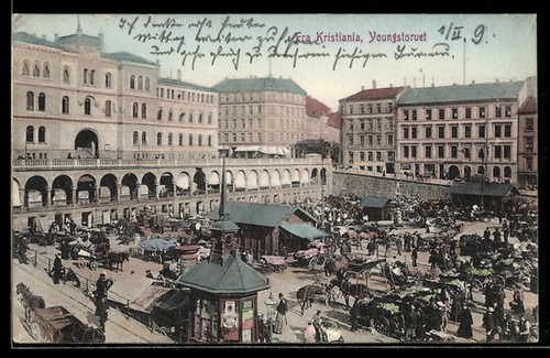 Ansichtskarte kristiania - ansichtskarte,