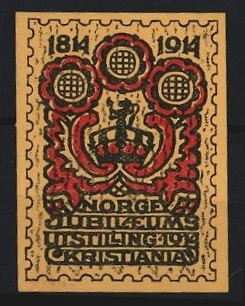 Reklamemarke kristiania - reklamemarke,