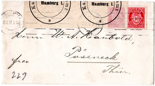 Norwegen 1917 2x10 - norwegen, öre