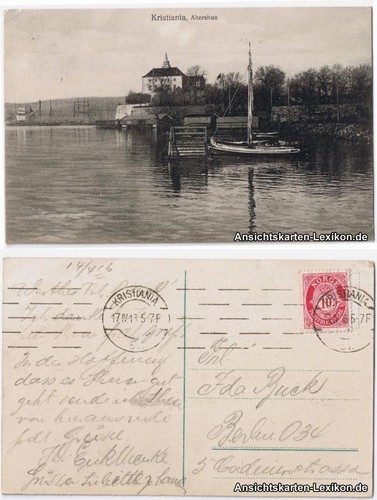 Postcard oslo kristiania - oslo,