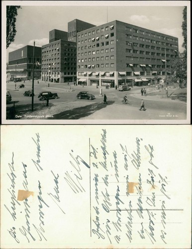 Postcard oslo kristiania autos - kristiania,