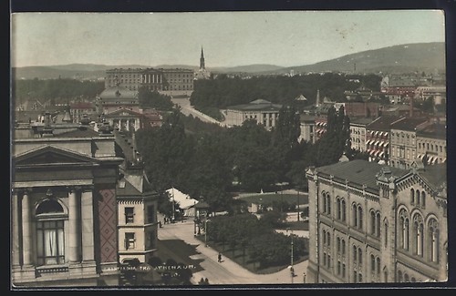 Ansichtskarte kristiania fra - ansichtskarte, kristiania,